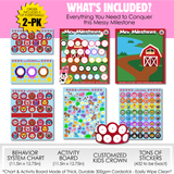Mini Milestones Potty Training Behavior Reward Chart - Farm Animals - Set of 2