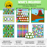Mini Milestones Potty Training Behavior Reward Chart - Dinosaurs - Set of 2