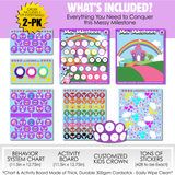 Mini Milestones Potty Training Behavior Reward Chart - Unicorn Friends - Set of 2