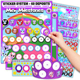 Mini Milestones Potty Training Behavior Reward Chart - Unicorn Friends - Set of 2