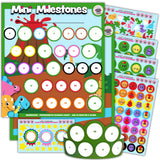 Mini Milestones Potty Training Behavior Reward Chart - Dinosaurs - Set of 2