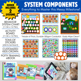 Mini Milestones Potty Training Behavior Reward Chart - Busy Vehicles - Set of 2