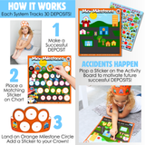 Mini Milestones Potty Training Behavior Reward Chart - Busy Vehicles - Set of 2