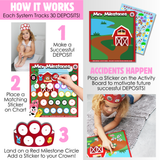 Mini Milestones Potty Training Behavior Reward Chart - Farm Animals - Set of 2