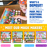 Mini Milestones Potty Training Behavior Reward Chart - Busy Vehicles - Set of 2