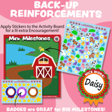 Mini Milestones Behavior Reward Chore Chart - Farm Animals
